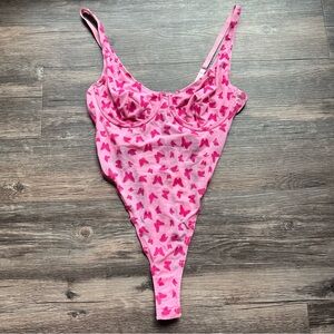 Glassons Pink Butterfly Bodysuit